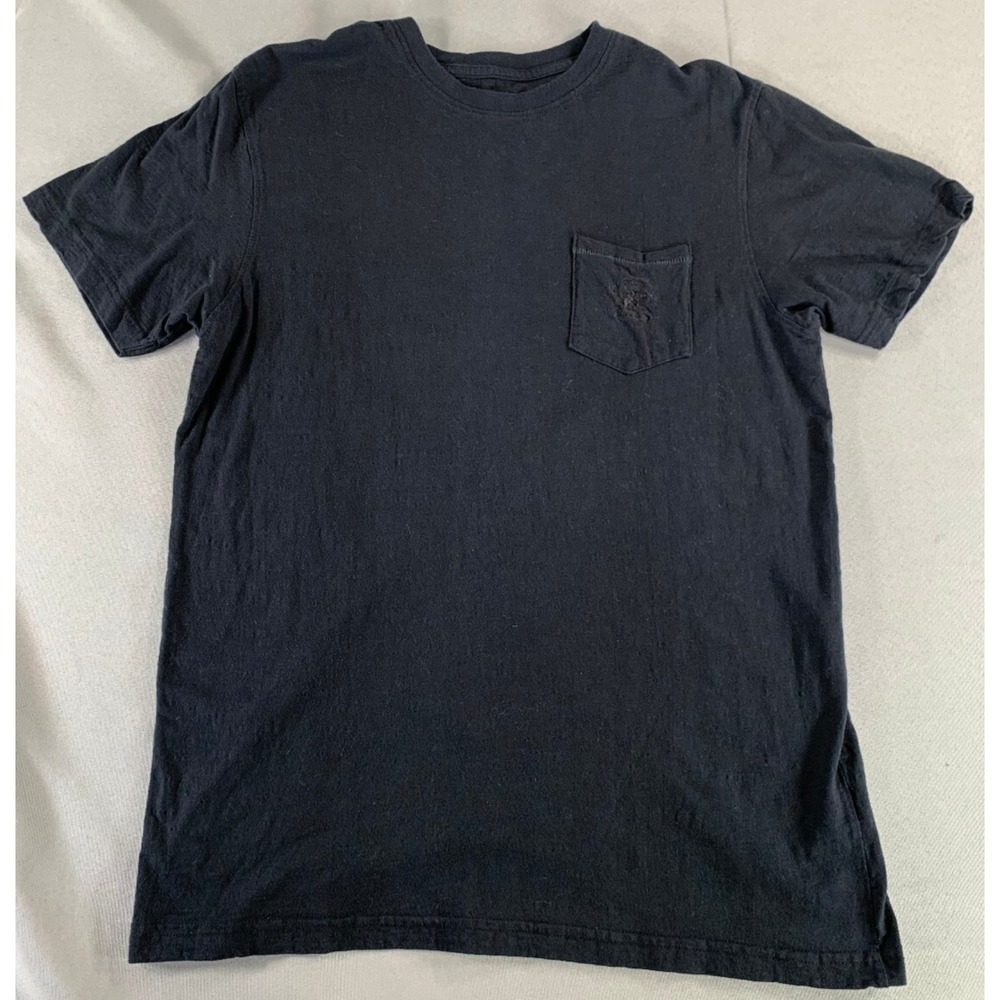 Beverly Hills Polo Club Men's T-Shirt L‎ Black Chest Pocket Logo 100% Cotton